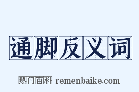 通脚反义词是什么意思的图片